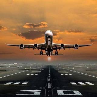 Airplane takeoff wallpaper