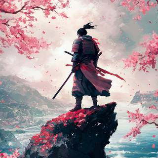 Samurai Sakura wallpaper