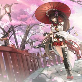 Samurai Sakura wallpaper