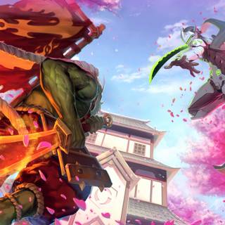 Samurai Sakura wallpaper