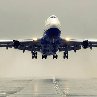 Airplane takeoff wallpaper