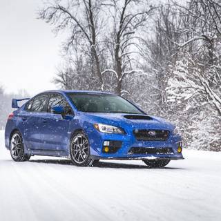 Subaru Impreza winter wallpaper