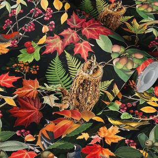 Autumn season black wallpaper