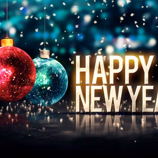 Green Happy New Year wallpaper