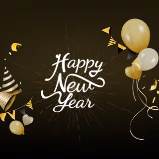 Happy New Year 8k wallpaper