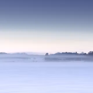 Foggy winter landscape wallpaper