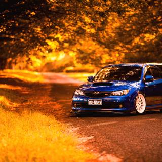 Subaru Impreza winter wallpaper