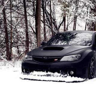 Subaru Impreza winter wallpaper