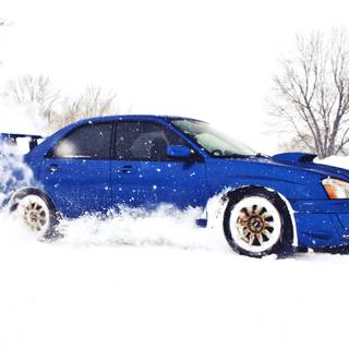 Subaru Impreza winter wallpaper