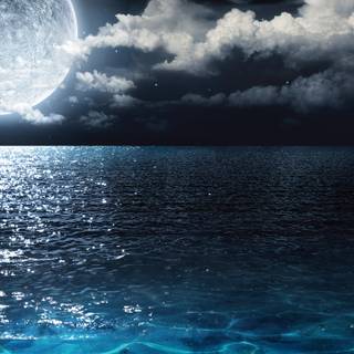 3440x1440 moon wallpaper