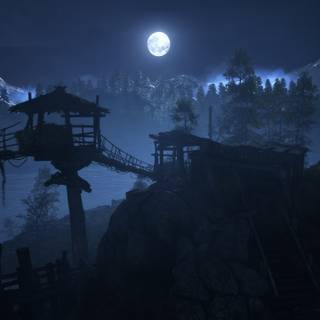 3440x1440 moon wallpaper