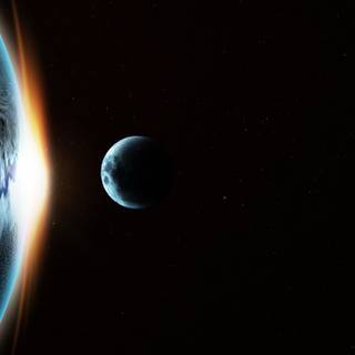 3440x1440 moon wallpaper