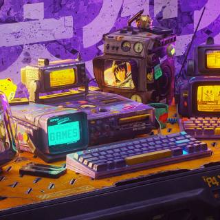 Cyberdeck wallpaper