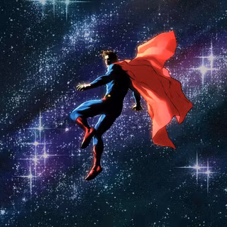 Superman in space wallpaper