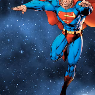 Superman in space wallpaper