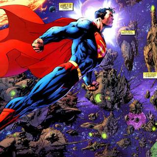 Superman in space wallpaper