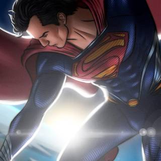 Superman in space wallpaper