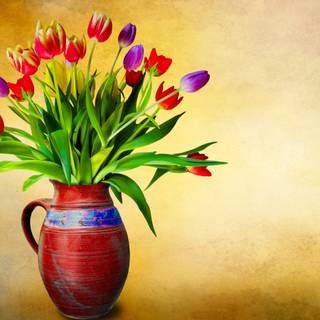 Tulip bouquet wallpaper