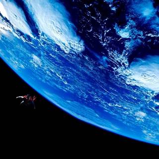 Superman in space wallpaper