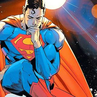 Superman in space wallpaper