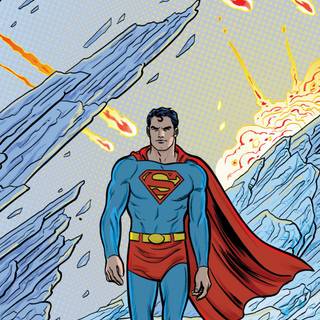 Superman in space wallpaper