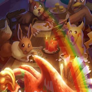 Thanksgiving Eevee wallpaper