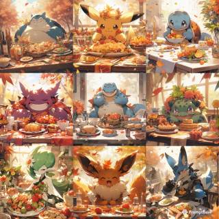 Thanksgiving Eevee wallpaper