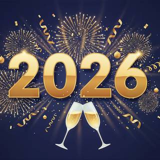 Merry Christmas and Happy New Year 2026 wallpaper