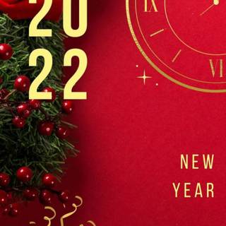 Happy New Year 2026 red wallpaper