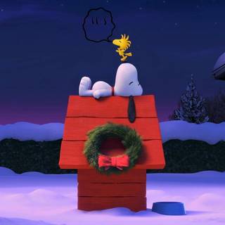 Winter Snoopy PC wallpaper