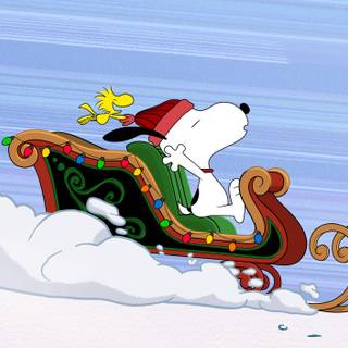 Winter Snoopy PC wallpaper