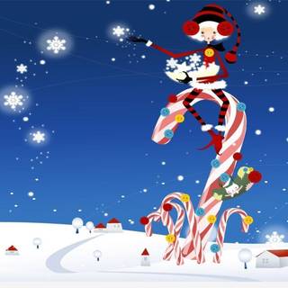 Winter Snoopy PC wallpaper