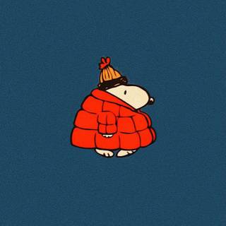 Winter Peanuts iPhone wallpaper