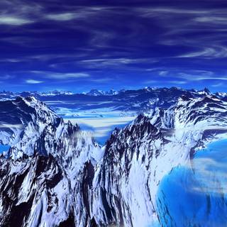 Winter blue computer wallpaper