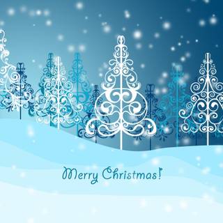 Winter blue computer wallpaper