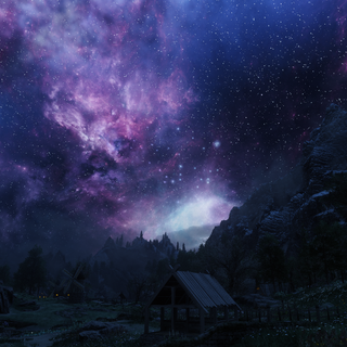 Skyrim night wallpaper