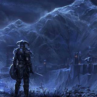 Skyrim night wallpaper