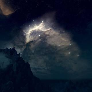 Skyrim night wallpaper