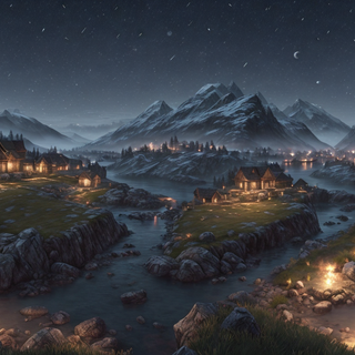 Skyrim night wallpaper