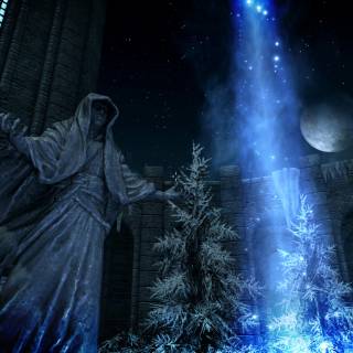 Skyrim night wallpaper