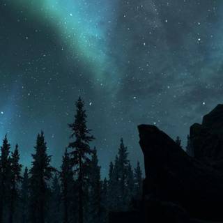 Skyrim night wallpaper