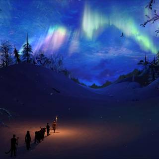 Skyrim night wallpaper