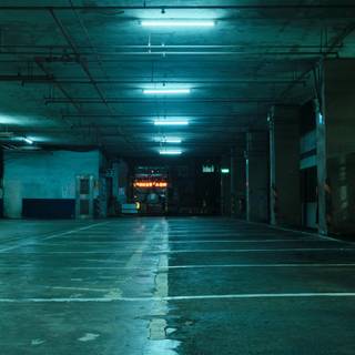 Empty garage wallpaper