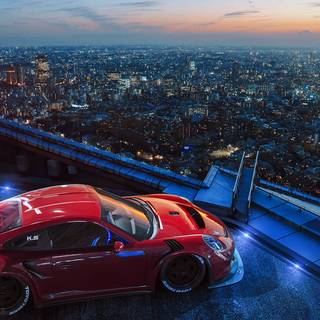 Porsche landscape wallpaper