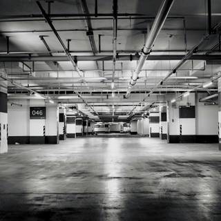 Empty garage wallpaper