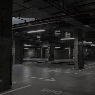 Empty garage wallpaper