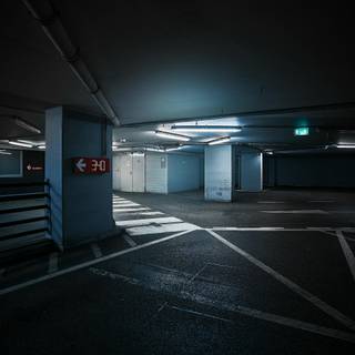 Empty garage wallpaper