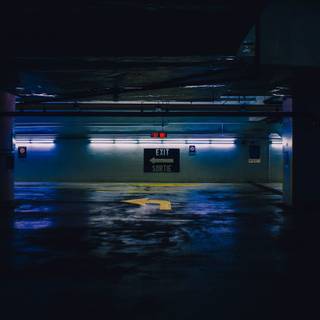 Empty garage wallpaper