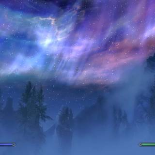 Skyrim night wallpaper