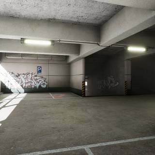 Empty garage wallpaper